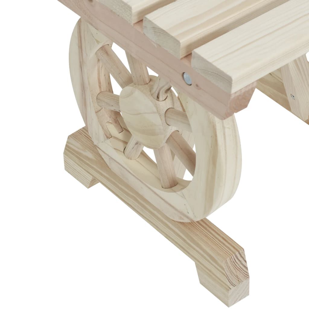 vidaXL Garden Bench 115 cm Solid Wood Fir