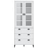 vidaXL Highboard VIKEN White 80x40x190 cm Solid Wood Pine