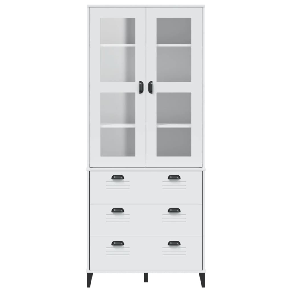 vidaXL Highboard VIKEN White 80x40x190 cm Solid Wood Pine
