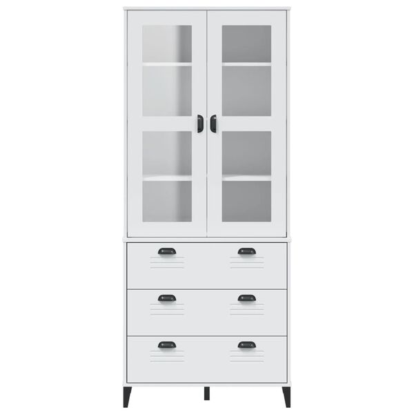vidaXL Highboard VIKEN White 80x40x190 cm Solid Wood Pine