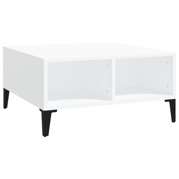 vidaXL Coffee Table White 60x60x30 cm Engineered Wood