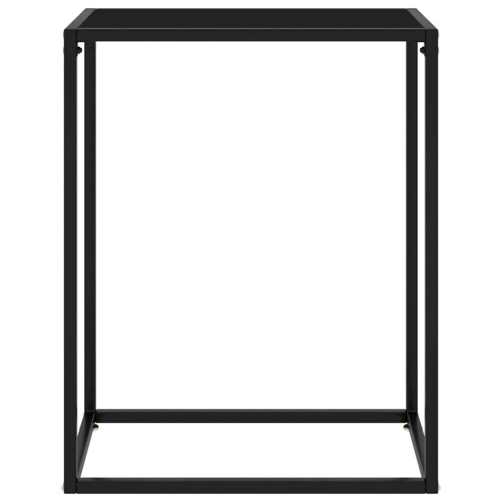 vidaXL Console Table Black 60x35x75 cm Tempered Glass