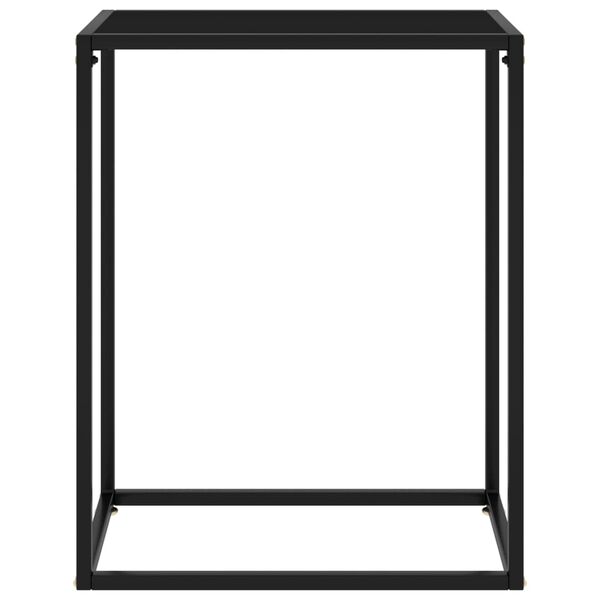 vidaXL Console Table Black 60x35x75 cm Tempered Glass