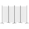 vidaXL 4-Panel Room Divider White 346x180 cm Fabric