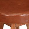 vidaXL Bar Chairs 2 pcs Real Leather and Solid Acacia Wood