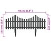 vidaXL Lawn Edgings 17 pcs Anthracite 10 m PP