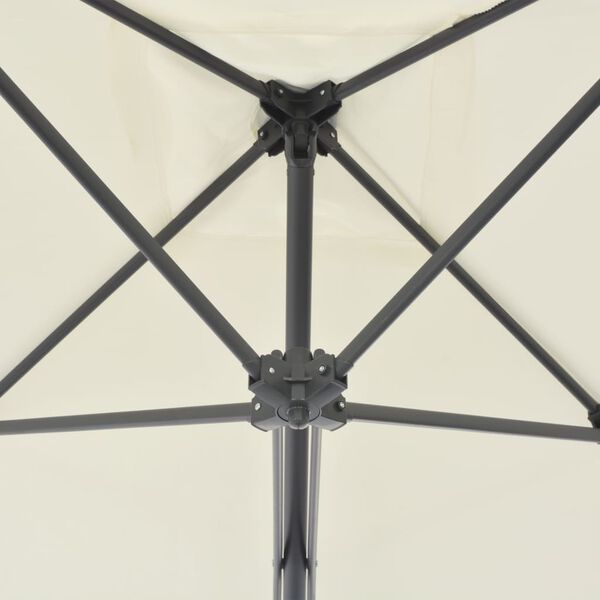 vidaXL Garden Parasol with Steel Pole 250x250 cm Sand