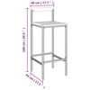 vidaXL 5 Piece Garden Bar Set Grey Poly Rattan& Solid Wood Acacia