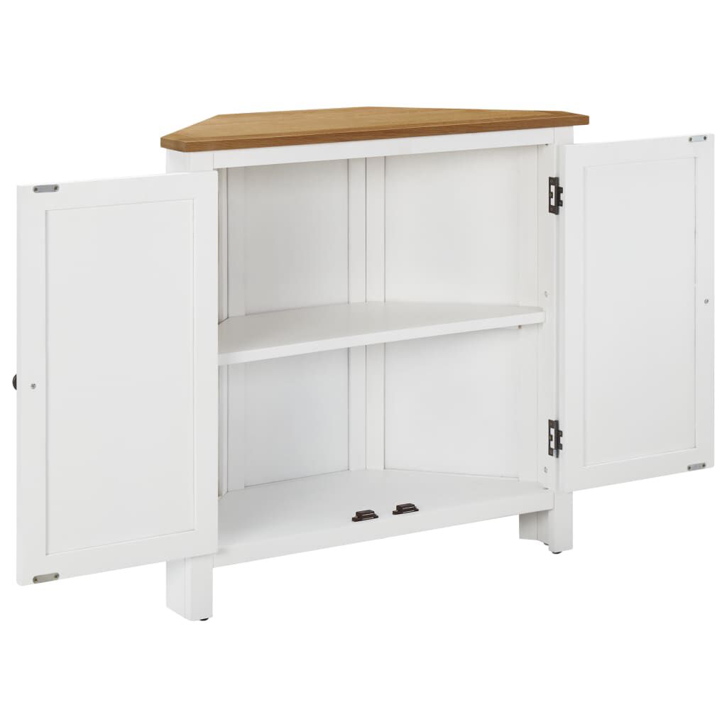 vidaXL Corner Cabinet 80x33.5x78 cm Solid Oak Wood