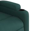 vidaXL Electric Massage Recliner Chair Dark Green Fabric