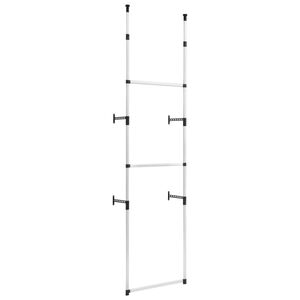 vidaXL Telescopic Wardrobe System with Rods Aluminium