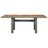 vidaXL Garden Table Light Grey Poly Rattan and Solid Acacia Wood