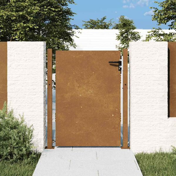 vidaXL Garden Gate 105x130 cm Corten Steel