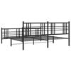 vidaXL Metal Bed Frame without Mattress with Footboard Black 193x203cm