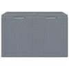 vidaXL Garden Storage Box Grey PP Rattan 180 L