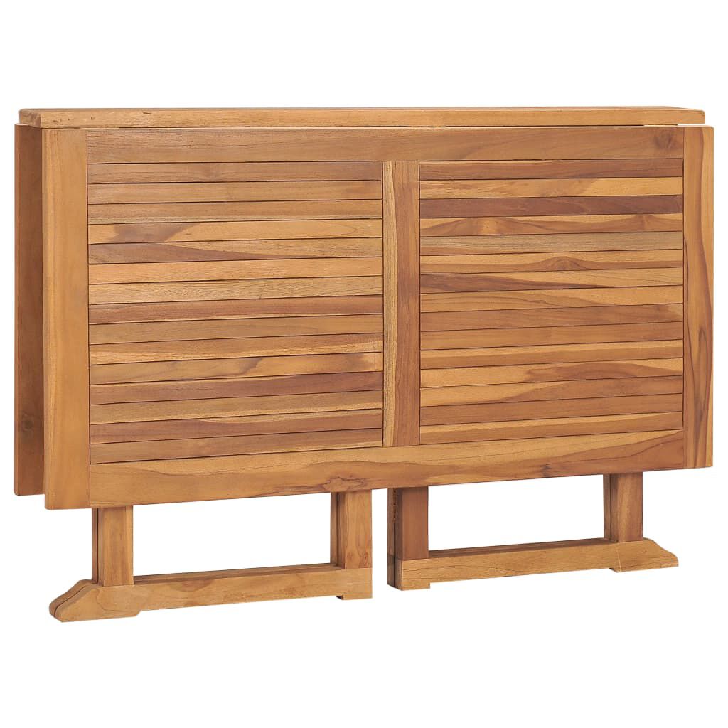 vidaXL Folding Garden Dining Table 110x110x75 cm Solid Wood Teak