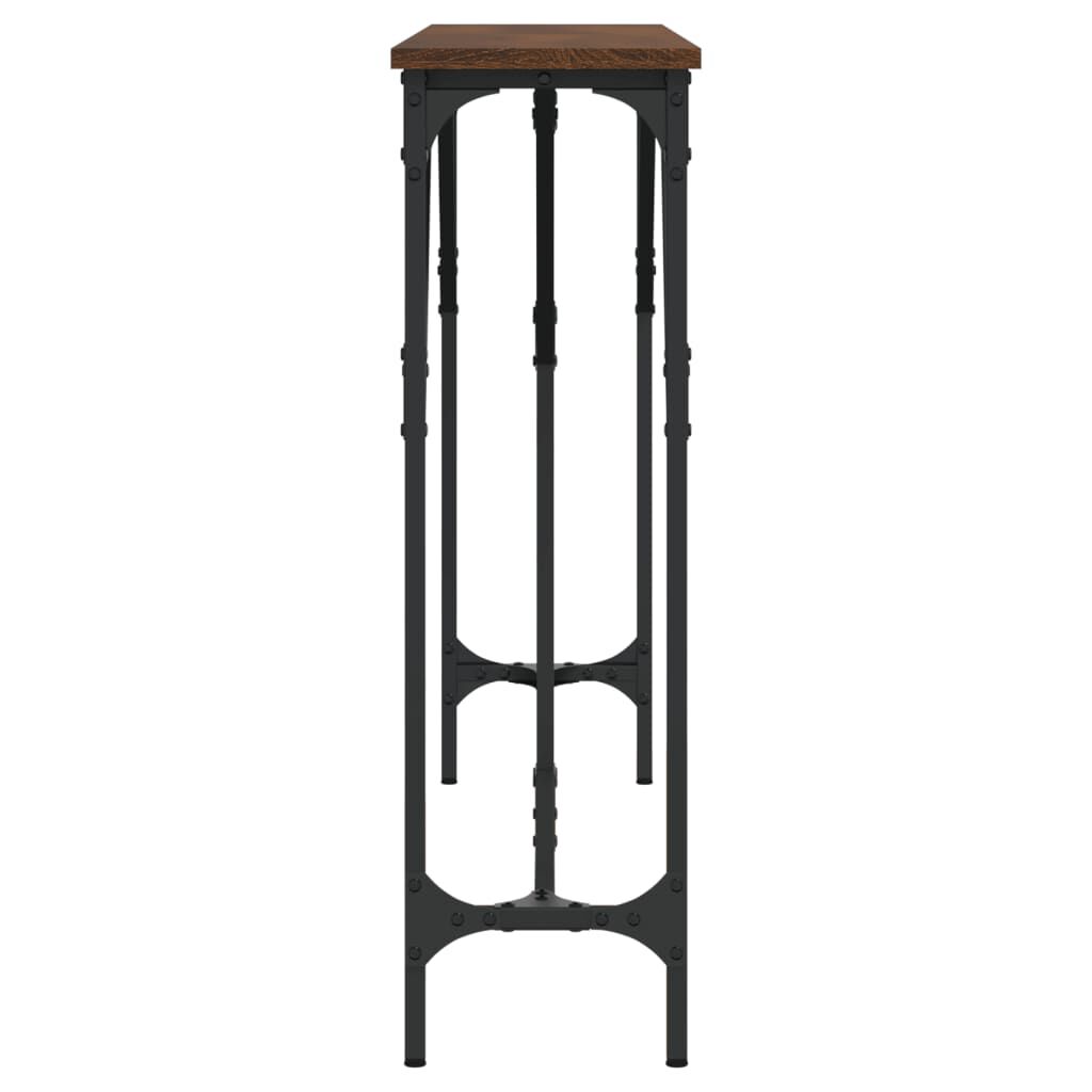 vidaXL Console Table Brown Oak 140x23x75 cm Engineered Wood