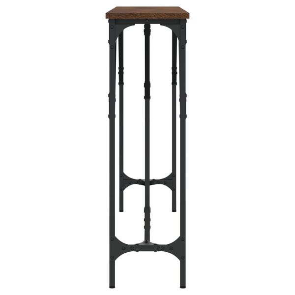 vidaXL Console Table Brown Oak 140x23x75 cm Engineered Wood