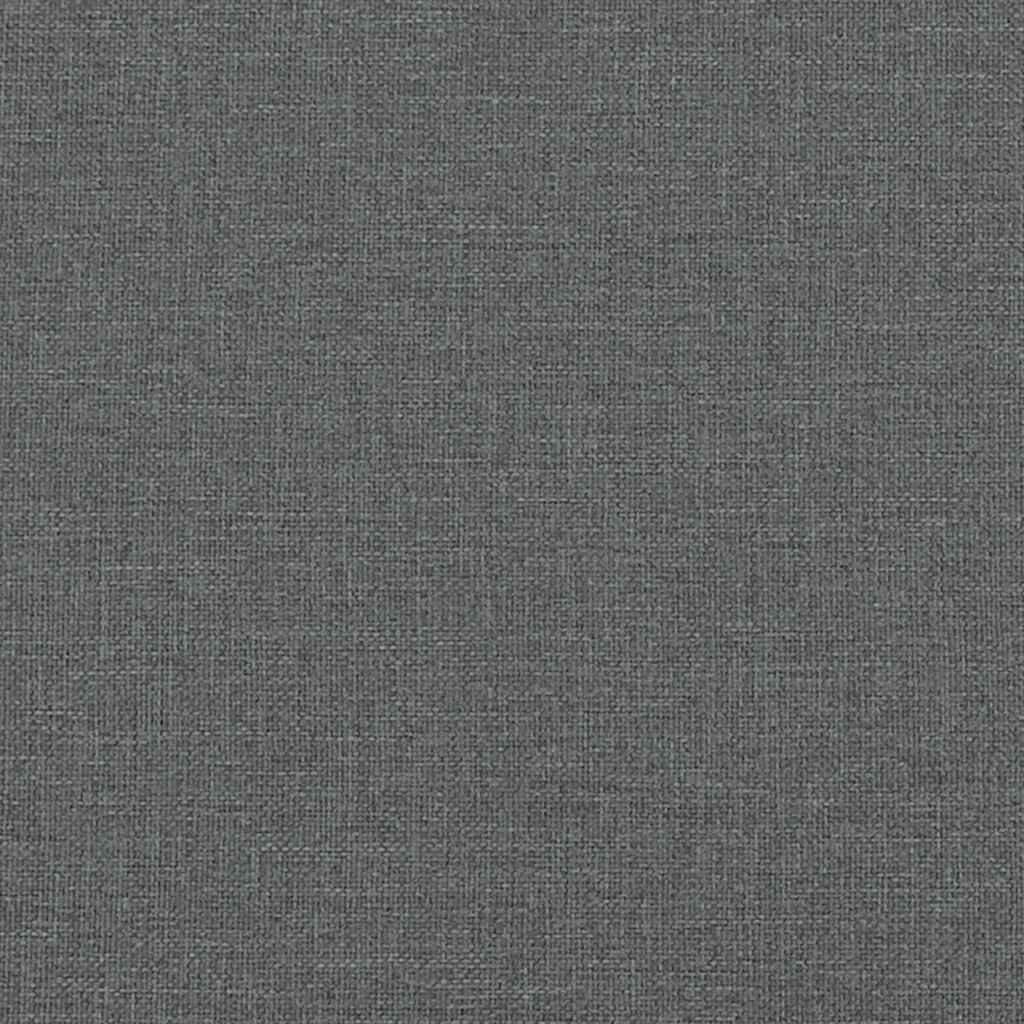 vidaXL Modular Sofa with Footstool&Cushions Fabric Dark Grey