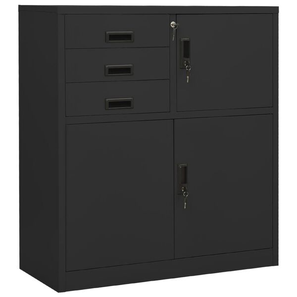 vidaXL Office Cabinet Anthracite 90x40x102 cm Steel