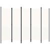 vidaXL 5-Panel Room Divider White 250x180 cm
