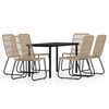 vidaXL 7 Piece Garden Dining Set Oak