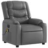 vidaXL Electric Massage Recliner Chair Grey Faux Leather