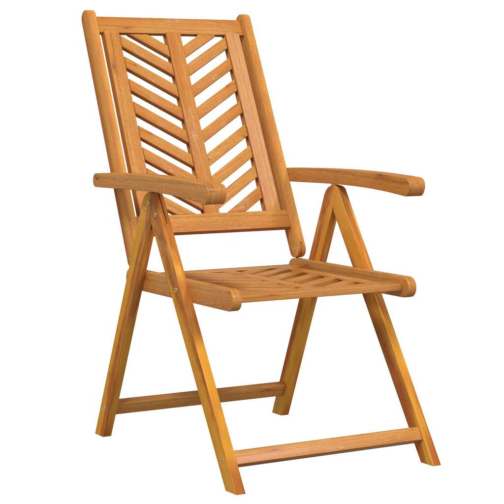 vidaXL Reclining Garden Chairs 8 pcs Solid Wood Acacia
