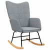 vidaXL Rocking Chair with a Stool Light Grey Fabric