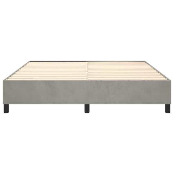 vidaXL Bed Frame without Mattress Light Grey California King Velvet (US Only)