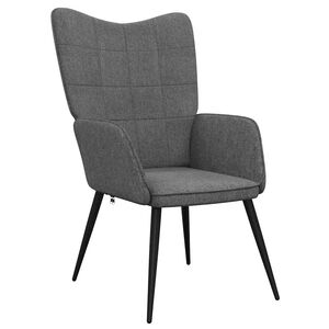 vidaXL Relaxing Chair Dark Grey Fabric