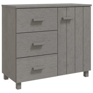 vidaXL Sideboard HAMAR Light Grey 90x40x80 cm Solid Pinewood