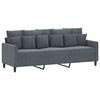 vidaXL 3-Seater Sofa Dark Grey 180 cm Velvet