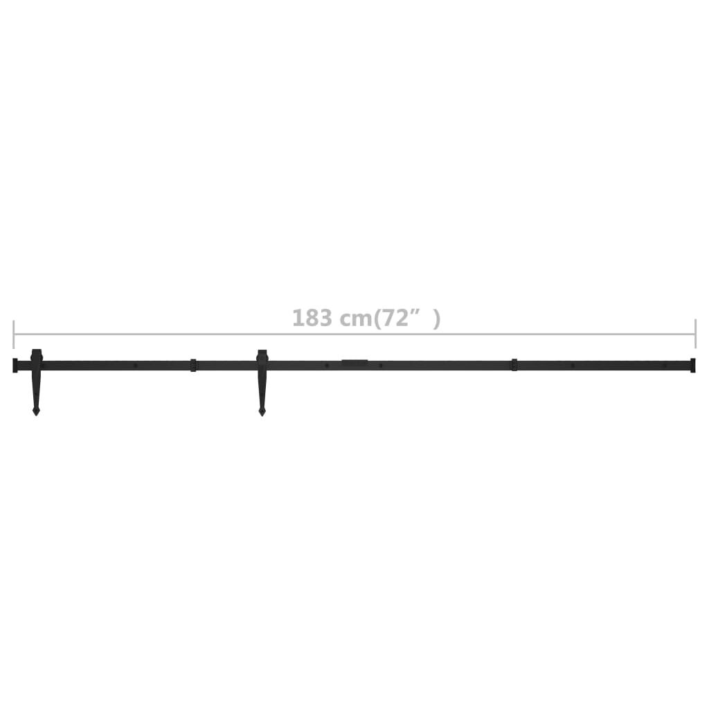 vidaXL Mini Sliding Cabinet Door Kit Carbon Steel 183 cm