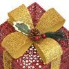 vidaXL Decorative Christmas Gift Boxes 3 pcs Red Outdoor Indoor