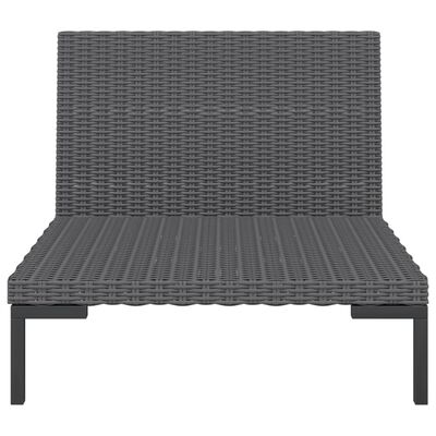 vidaXL Garden Sofas 2pcs with Cushions Half Round Poly Rattan