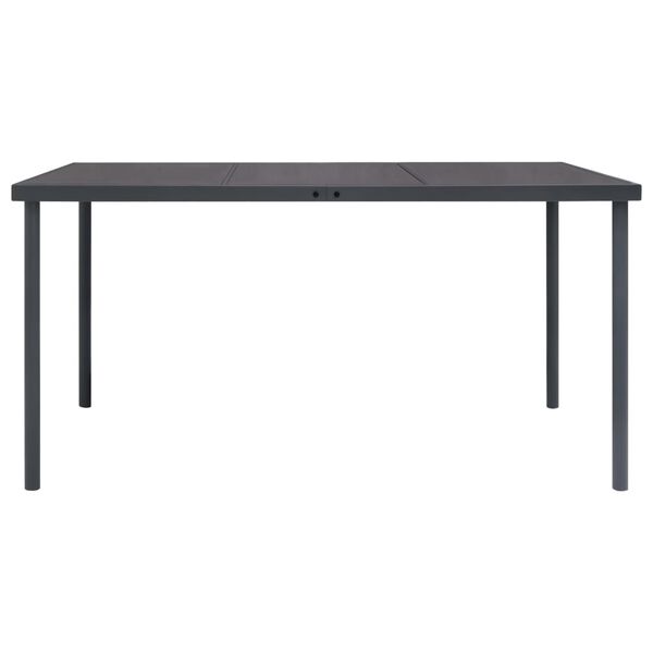 vidaXL Outdoor Dining Table Anthracite 150x90x74 cm Steel