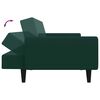 vidaXL 2-Seater Sofa Bed with Footstool Dark Green Velvet