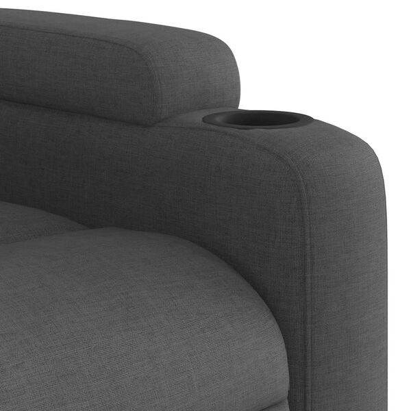 vidaXL Electric Stand up Massage Recliner Chair Dark Grey Fabric
