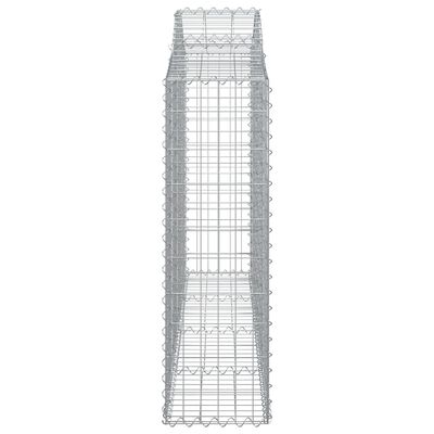 vidaXL Arched Gabion Basket 200x30x100/120 cm Galvanised Iron