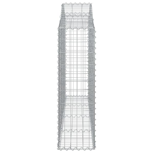 vidaXL Arched Gabion Basket 200x30x100/120 cm Galvanised Iron
