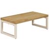 vidaXL Coffee Table 100x50x35 cm Solid Mango Wood and Steel