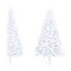 vidaXL Artificial Half Pre-lit Christmas Tree with Ball Set White 210 cm