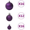 vidaXL 100 Piece Christmas Ball Set Purple