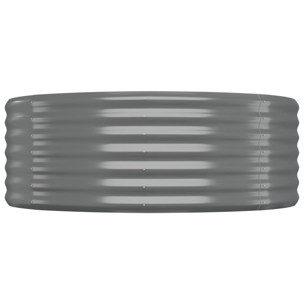 vidaXL Garden Raised Bed Powder-coated Steel 100x100x36 cm Grey