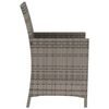 vidaXL 3 Piece Bistro Set with Cushions Grey Poly Rattan