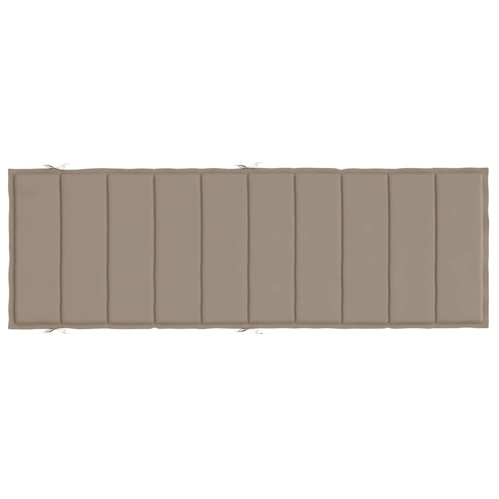 vidaXL Sun Lounger Cushion Taupe 186x58x4cm Oxford Fabric
