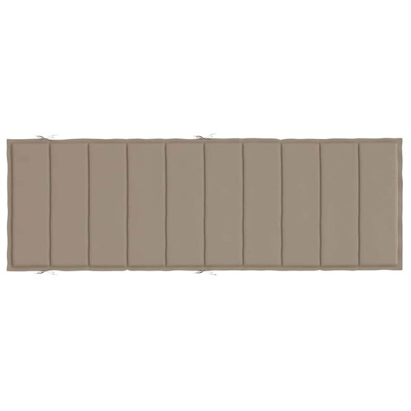 vidaXL Sun Lounger Cushion Taupe 186x58x4cm Oxford Fabric
