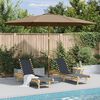 vidaXL Garden Parasol with Wooden Pole 350 cm Taupe