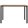 vidaXL 3 Piece Garden Dining Set Steel and WPC Brown and Black